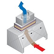 D.uctless Exhaust Hood Air Flow Diagram