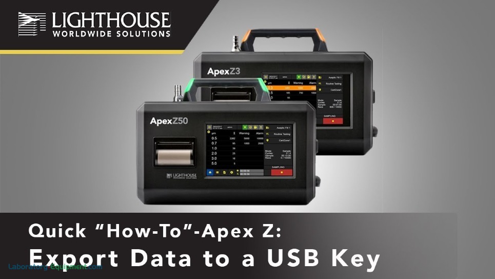 导出数据到USB Key - ApexZ粒子计数器由LWS