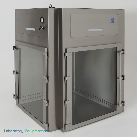 智能无尘室通过90度角和高效空气过滤器