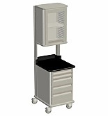 工作中心,Starsys;Epoxy Resin Top, Single Bay, Overhead Glass Cabinet
