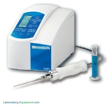 The Sonifier® SFX150 can be operated in energy mode and the ergonomic handheld converter allows operators optimum control over samples | 2602-15 displayed