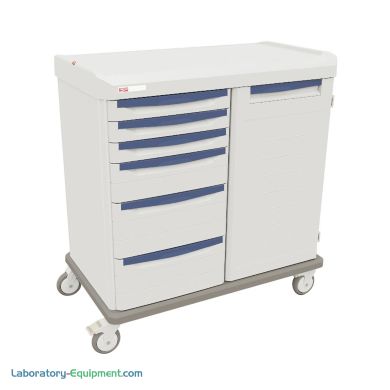 Antimicrobial medical double-bay mobile shelf with left and right bays | 1306-82 displayed