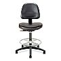 Class 100 Ergonomic Static-Control Chairs include conductive casters for static-safe rolling on surfaces